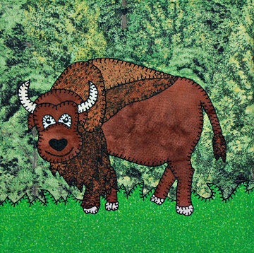 Bison Applique by Ms P Designs USA