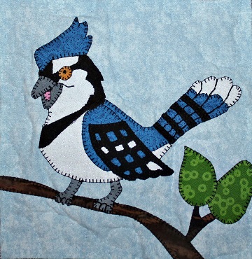 Blue Jay Applique by Ms P Designs USA