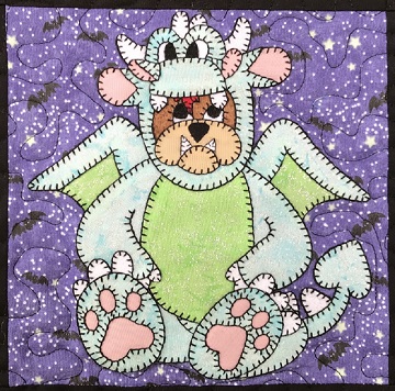Dragon Bulldog Applique by Ms P Designs USA