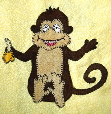 Monkey Applique by Ms P Designs USA