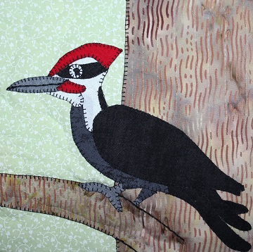 Pilleated Woodpecker Applique by Ms P Designs USA