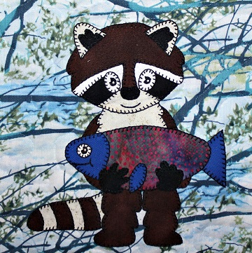 Raccoon Applique by Ms P Designs USA