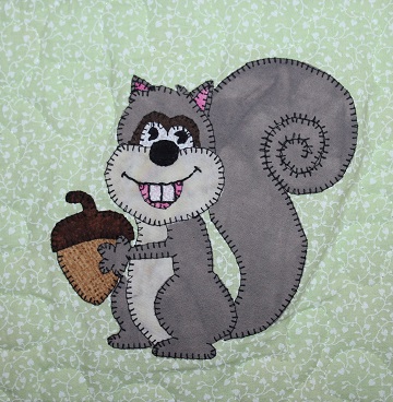 Squirrel Applique by Ms P Designs USA
