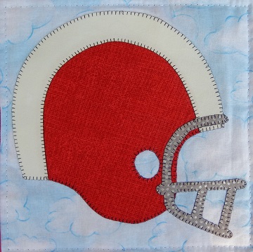 Football Helmet Applique by Ms P Designs USA