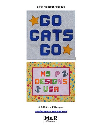 Larger Block Letters by Ms P Designs USA