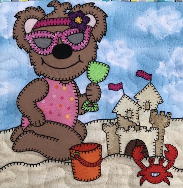 Sand Castle Bear by Ms P Designs USA