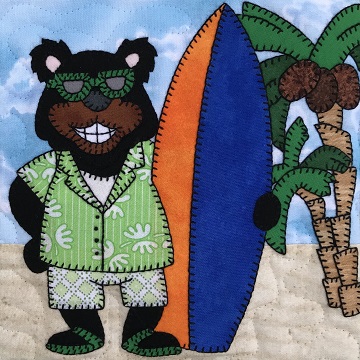 Surf Board Papa Bear by Ms P Designs USA
