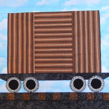 Box Car Paper Pieced Pattern by Ms P Designs USA