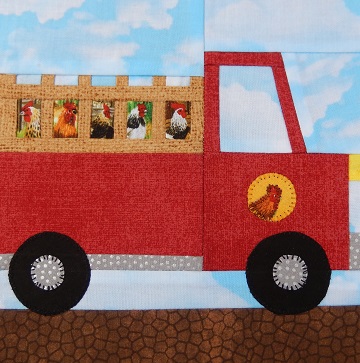 Farm Truck Paper Pieced Block by Ms P Designs USA