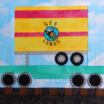 Flat Car with Trailer Paper Pieced Pattern by Ms P Designs USA