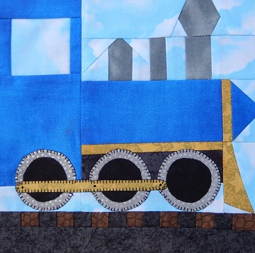 Steam Engine Car Paper Pieced Pattern by Ms P Designs USA