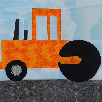 Steamroller Paper Pieced Block by Ms P Designs USA