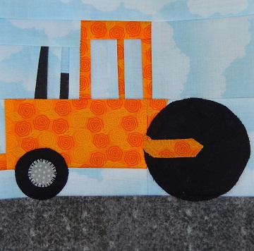 Steamroller Paper Pieced Block by Ms P Designs USA