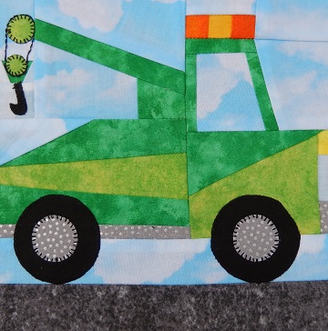 Wrecker Paper Pieced Block by Ms P Designs USA