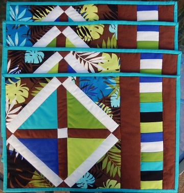 easy pieced x place mat set by ms p designs usa