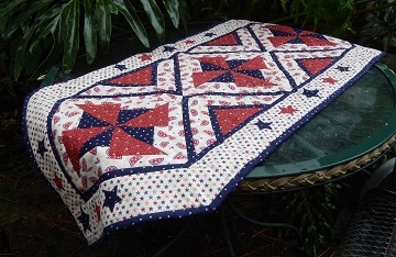 pinwheel table runner by ms p designs usa