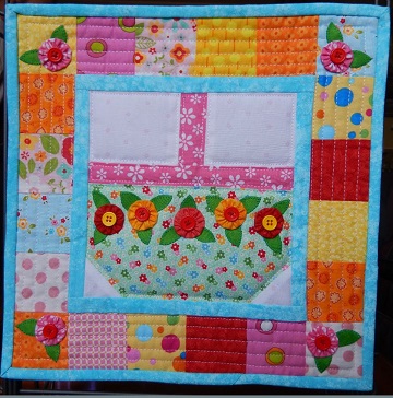 spring basket miniature quilt by ms p designs usa