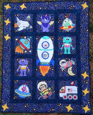 space race quilt by ms p designs usa