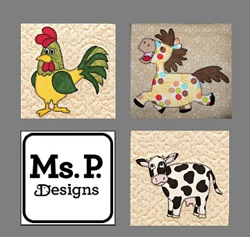 Farm animal pattern set by Ms P Designs USA