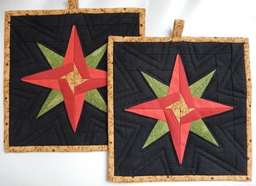 Mariner's Star hot pads by Ms P Designs USA