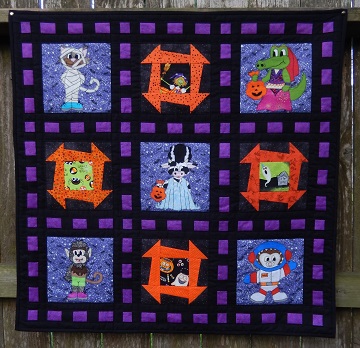 Halloween Quilt 2019 "Something Spooky This Way Comes" by Ms P Designs USA