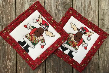 Moose hot pad set by Ms P Designs USA