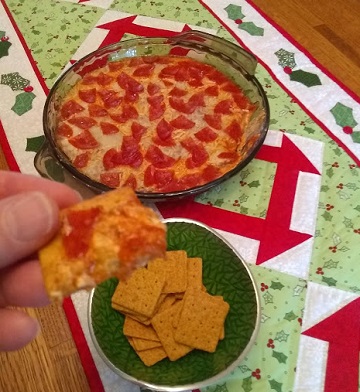 Tasty pizza dip by Ms P Designs USA