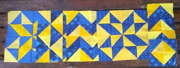 Blue and Gold Blocks by Sharon @ Ms P Designs USA