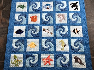Ocean quilt by Linda V