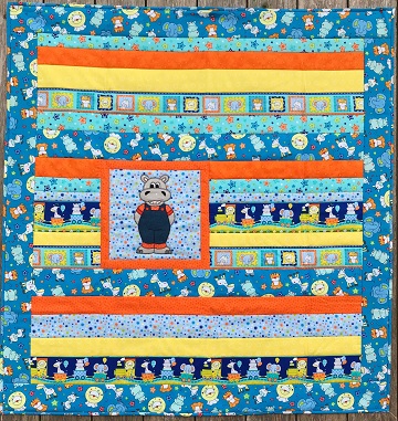 Strippy Hippo Quilt by Ms P Designs USA