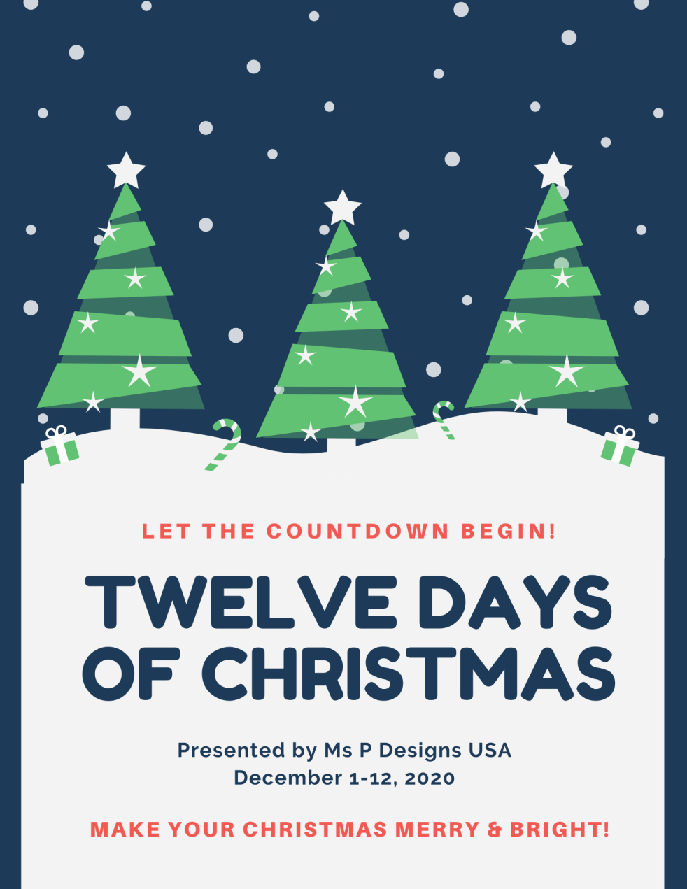 Twelve Days of Christmas 2020 by Ms P Designs USA
