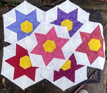 Star Flower Blocks by Sharon @ Ms P Designs USA