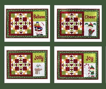Christmas Place Mat Set by Ms P Designs USA