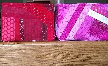Red and Pink Scrappy Boxes by Sharon @ Ms P Designs USA