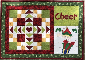 Cheer Christmas Place Mat by Ms P Designs USA