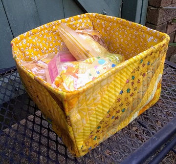 Yellow Scrappy Box by Sharon @ Ms P Designs USA