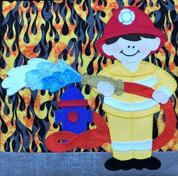 Hydrant Firefighter by Ms P Designs USA