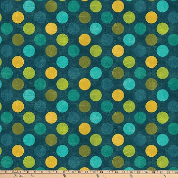 Northcott Spot On Big Polka Dots Peacock