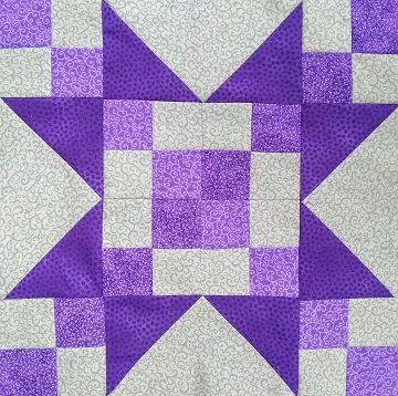 June Sawtooth Star Block B by Sharon @ Ms P Designs USA
