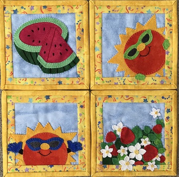 Summer Coaster Set by Ms P Designs USA