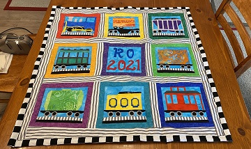 Train Quilt by Stephanie S