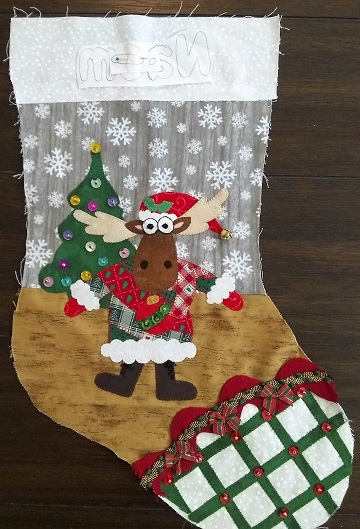 Naomi Stocking WIP by Sharon @ Ms P Designs USA