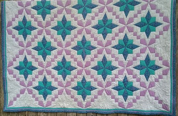 Purple, Teal, Gray Quilt by Sharon @ Ms P Designs USA