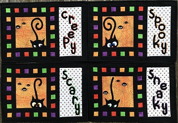 Cats and Spiders Halloween Place Mats by Ms P Designs USA