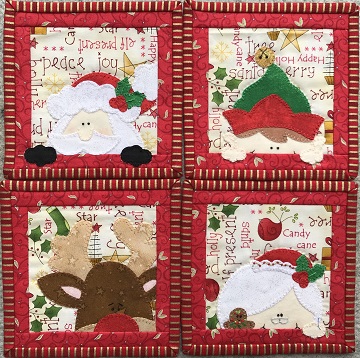 Christmas Coaster Set by Ms P Designs USA