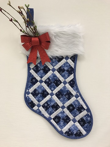 Pieced Christmas Stocking by Ms P Designs USA