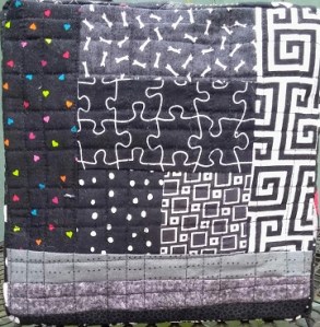 Black and Gray Scrappy Basket E by Sharon @ Ms P Designs USA