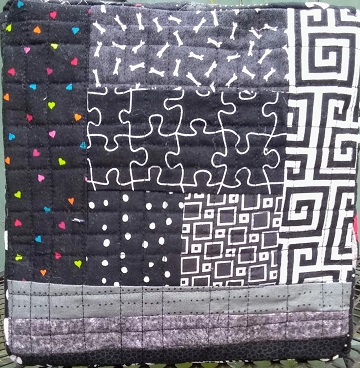 Black and Gray Scrappy Basket E by Sharon @ Ms P Designs USA