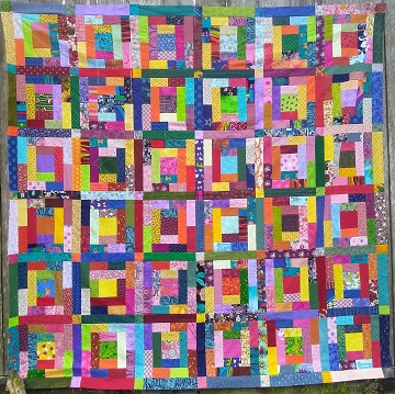 Crayon Box quilt top by Sharon @ Ms P Designs USA