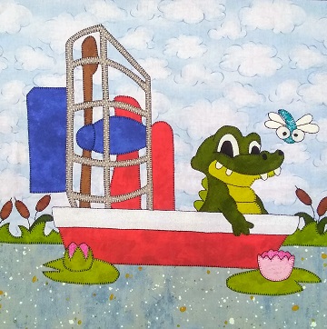 Airboat Gator by Ms P Designs USA